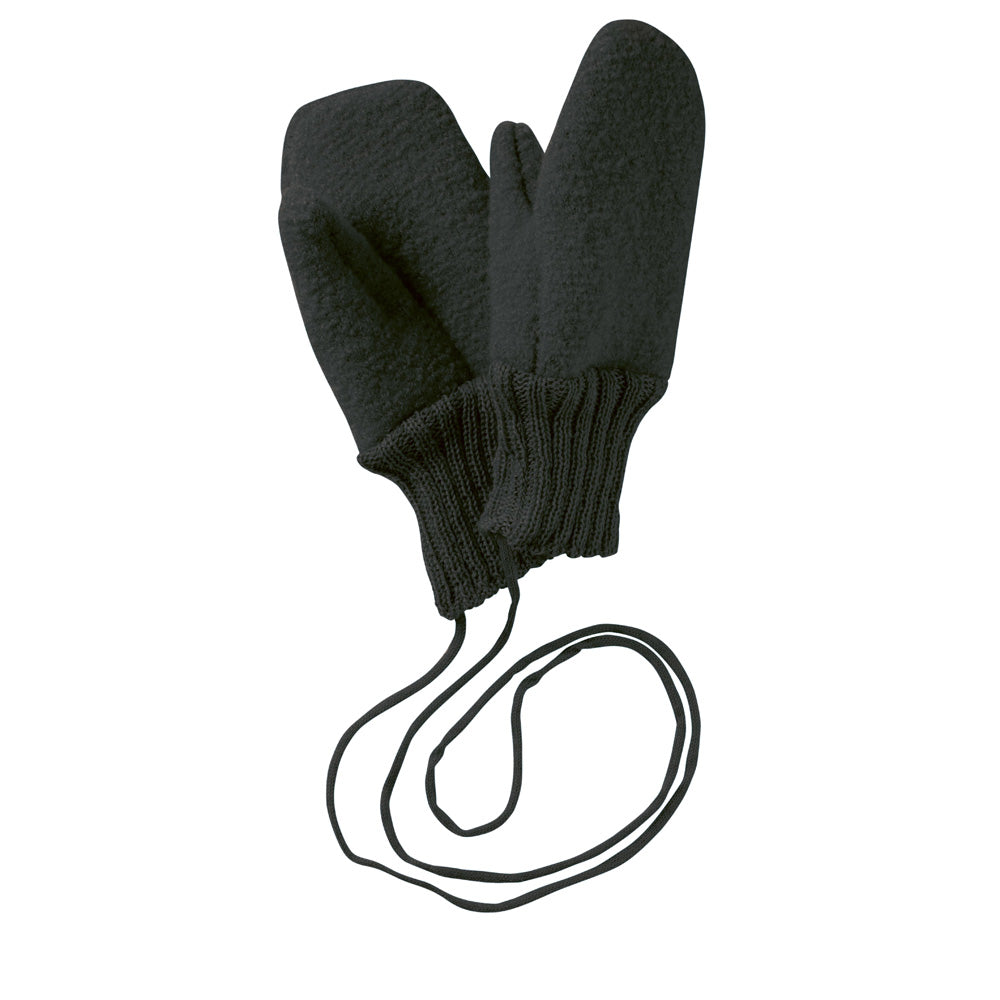 MERINO WOOL WALK (BOILED WOOL) GLOVES - ANTHRACITE