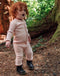 ORGANIC WAFFLE ONE-PIECE SLEEPER - POWDER PINK & DUSTY ROSE
