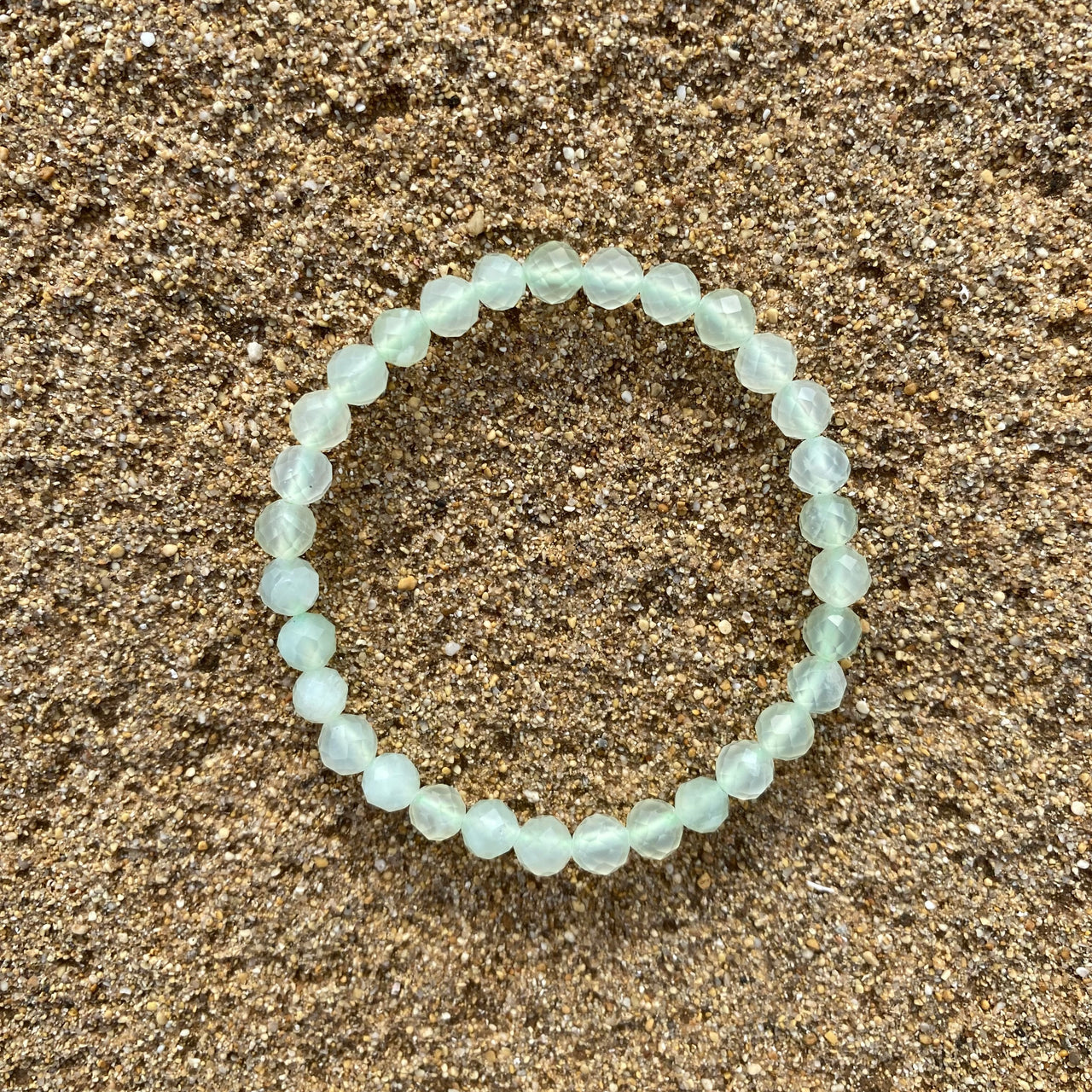 CHINA JADE BRACELET - 6MM FACETTED BEADS