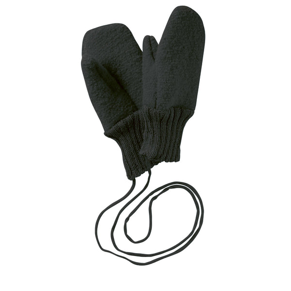 MERINO WOOL WALK (BOILED WOOL) GLOVES - ANTHRACITE